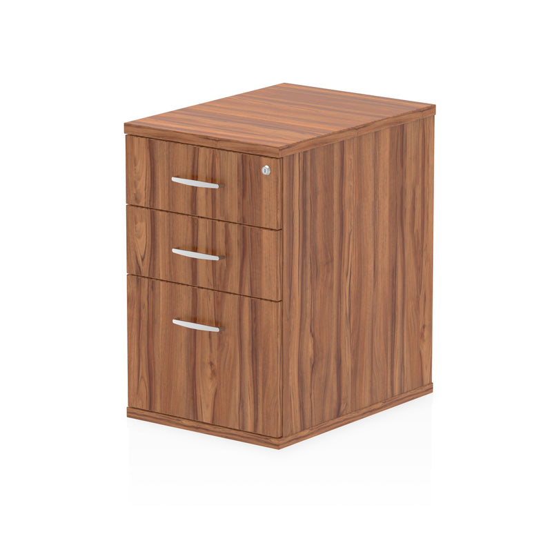 Impulse Desk High Pedestal - Walnut - 600 - Homesplex