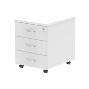 Impulse Mobile Pedestal - White - 3 Drawer - Homesplex