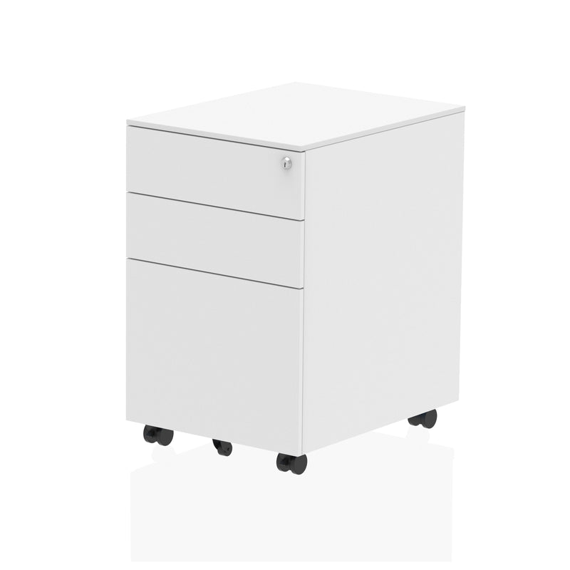 Steel Mobile Pedestal - White - Standard - Homesplex