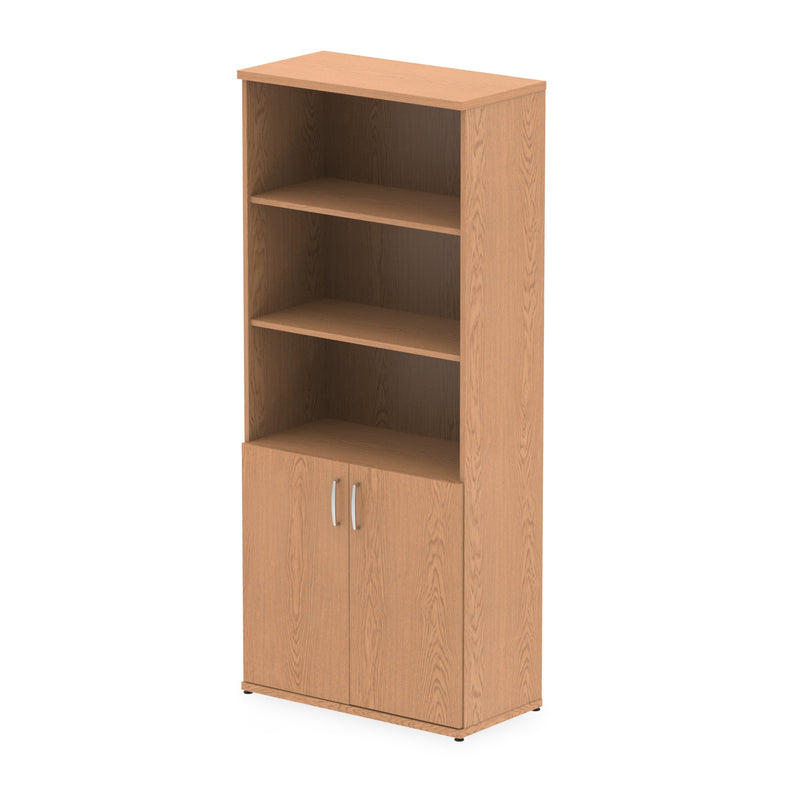 Impulse Open Shelves Cupboard - Oak - Door Oak - Homesplex