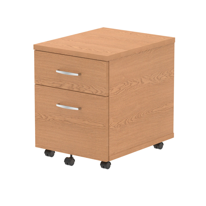 Impulse Mobile Pedestal - Oak - 2 Drawer - Homesplex