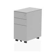 Steel Mobile Pedestal - Silver - Slim - Homesplex