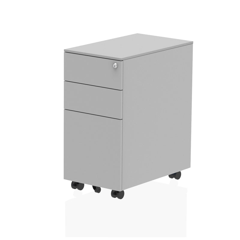 Steel Mobile Pedestal - Silver - Slim - Homesplex