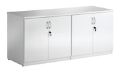 High Gloss Twin Cupboard With Credenza Top - White - 1600 - Homesplex