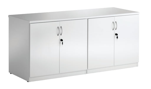High Gloss Twin Cupboard With Credenza Top - White - 1600 - Homesplex