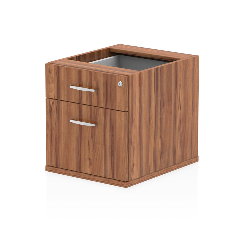 Impulse Fixed Pedestal - Walnut - 2 Drawer - Homesplex