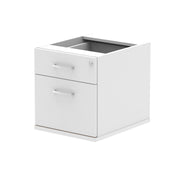 Impulse Fixed Pedestal - White - 2 Drawer - Homesplex