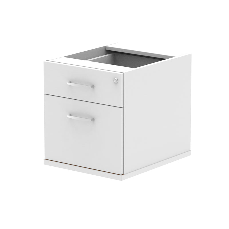 Impulse Fixed Pedestal - White - 2 Drawer - Homesplex