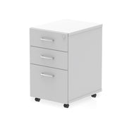 Impulse Under Desk Pedestal - White - 3 Drawer - Homesplex