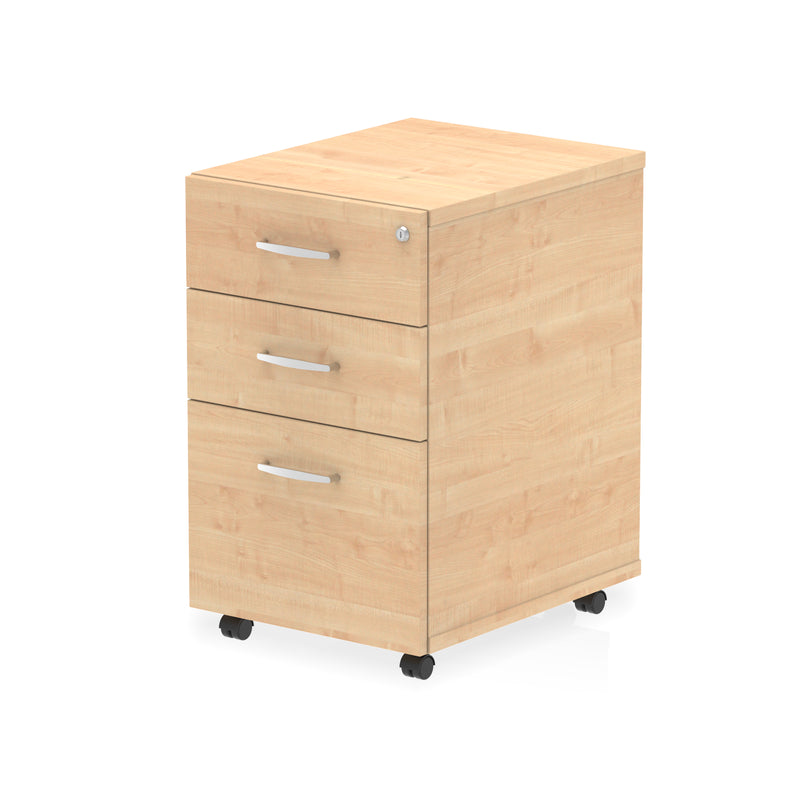 Impulse Under Desk Pedestal - Maple - 3 Drawer - Homesplex