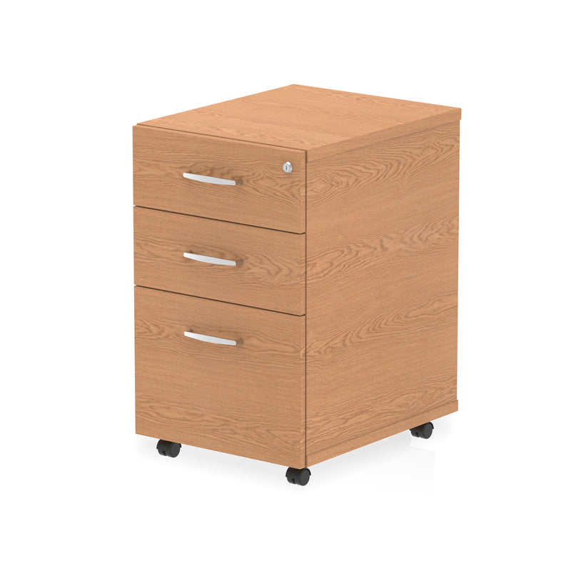 Impulse Under Desk Pedestal - Oak - 3 Drawer - Homesplex
