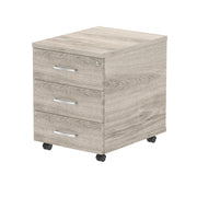 Impulse Mobile Pedestal - Grey Oak - 3 Drawer - Homesplex