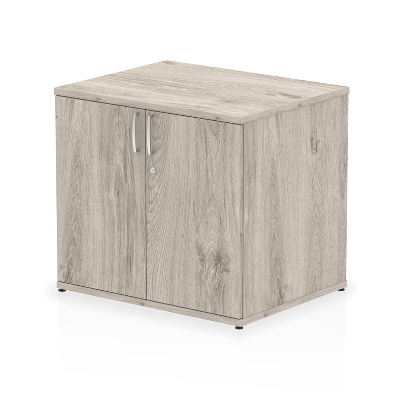 Impulse Desk High Cupboard - Grey Oak - Homesplex