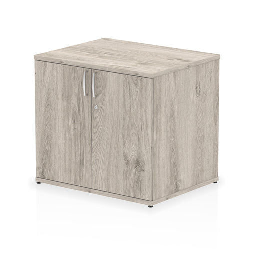 Impulse Desk High Cupboard - Grey Oak - Homesplex