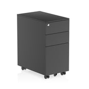 Steel Mobile Pedestal - Black - Slim - Homesplex
