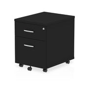 Impulse Mobile Pedestal - Black - 2 Drawer - Homesplex