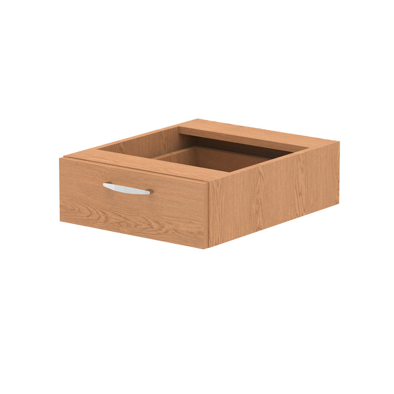 Impulse One Drawer Fixed Pedestal - Oak - Homesplex