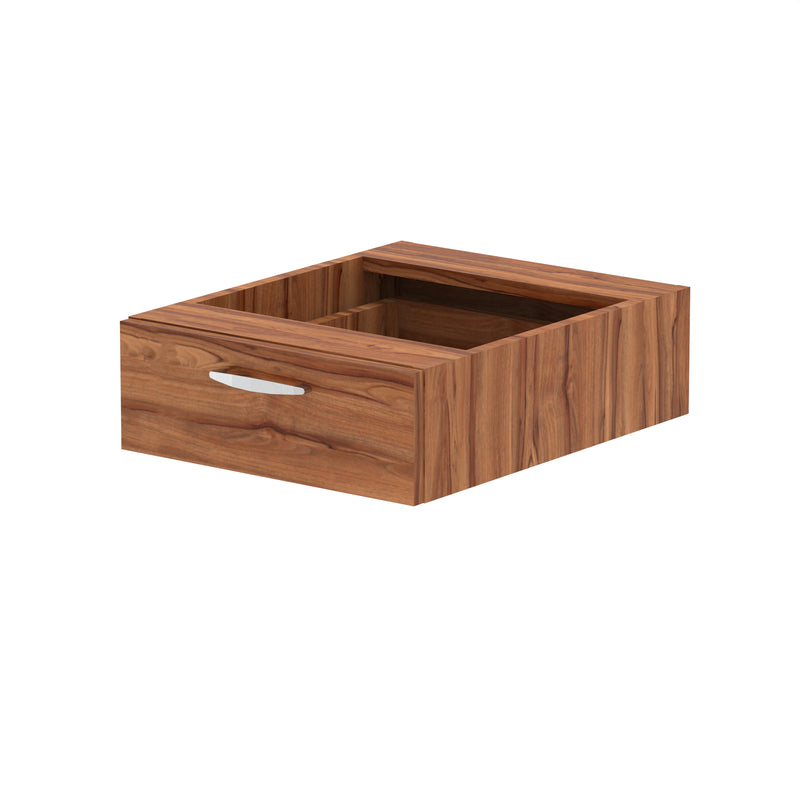 Impulse One Drawer Fixed Pedestal - Walnut - Homesplex