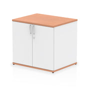 Impulse Desk High Cupboard - Beech & White - Homesplex