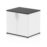 Impulse Desk High Cupboard - Black & White - Homesplex