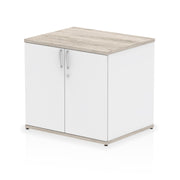Impulse Desk High Cupboard - Grey Oak & White - Homesplex