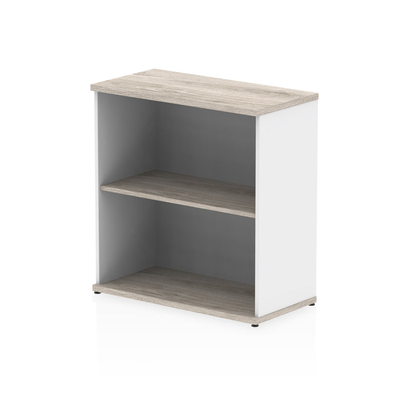 Impulse Bookcase (Available in 4 Sizes) - Grey Oak & White - 800 - Homesplex