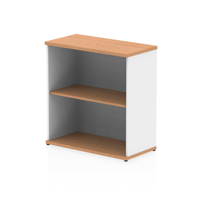 Impulse Bookcase (Available in 4 Sizes) - Oak & White - 800 - Homesplex