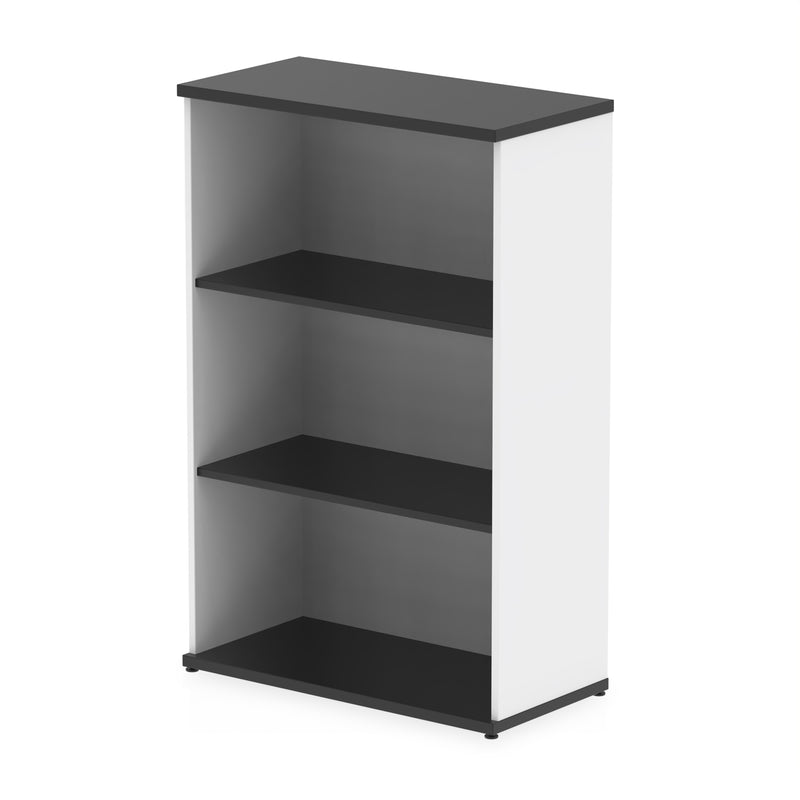 Impulse Bookcase (Available in 4 Sizes) - Black & White - 1200 - Homesplex