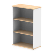 Impulse Bookcase (Available in 4 Sizes) - Maple & White - 1200 - Homesplex