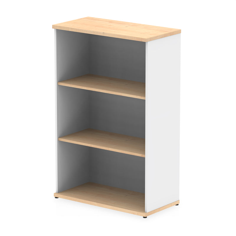 Impulse Bookcase (Available in 4 Sizes) - Maple & White - 1200 - Homesplex