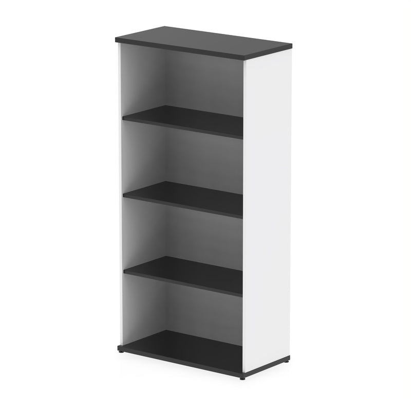 Impulse Bookcase (Available in 4 Sizes) - Black & White - 1600 - Homesplex