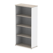 Impulse Bookcase (Available in 4 Sizes) - Grey Oak & White - 1600 - Homesplex