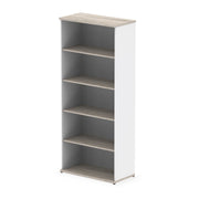 Impulse Bookcase (Available in 4 Sizes) - Grey Oak & White - 2000 - Homesplex