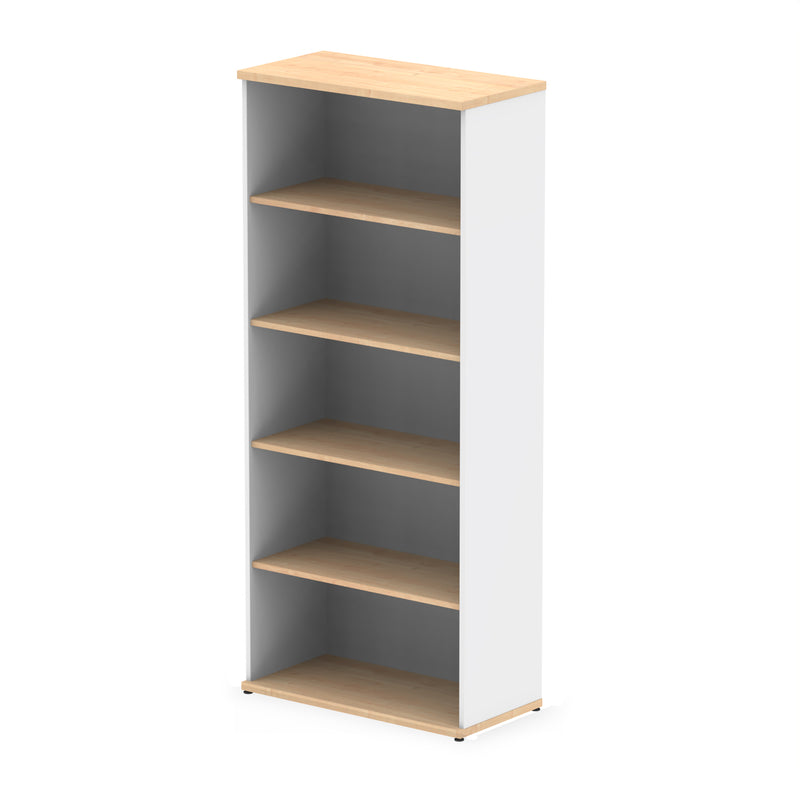 Impulse Bookcase (Available in 4 Sizes) - Maple & White - 2000 - Homesplex