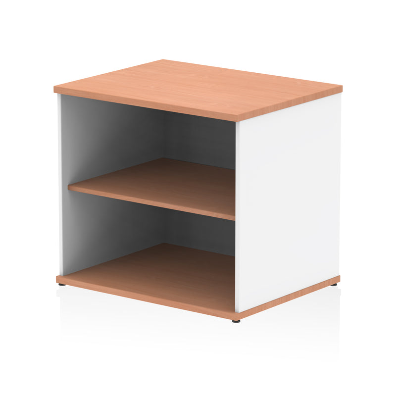 Impulse Desk High Bookcase - Beech & White - Homesplex