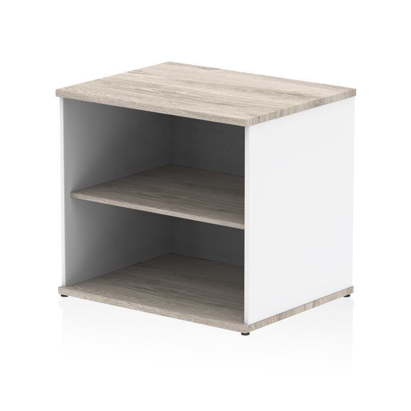 Impulse Desk High Bookcase - Grey Oak & White - Homesplex