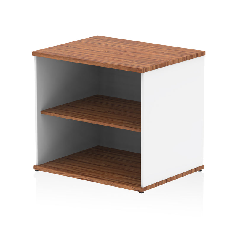 Impulse Desk High Bookcase - Walnut & White - Homesplex