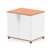 Impulse Mobile Cupboard - Beech & White - Homesplex