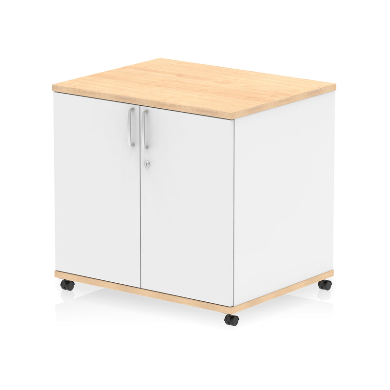 Impulse Mobile Cupboard - Maple & White - Homesplex