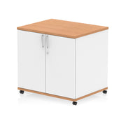 Impulse Mobile Cupboard - Oak & White - Homesplex