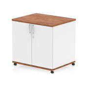 Impulse Mobile Cupboard - Walnut & White - Homesplex