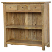 Country Style Low Bookcase - side profile view