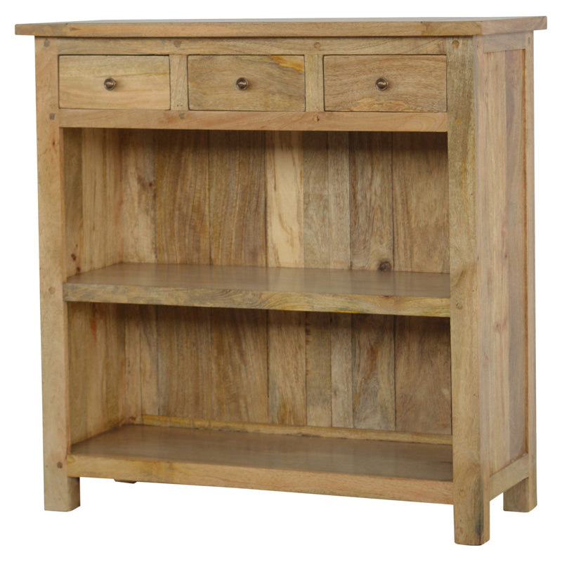 Country Style Low Bookcase - side profile view