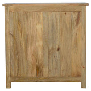 Country Style Low Bookcase - full product view, solid mango wood