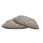 2 Grey Mini Diamond Tassle Cushions