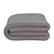 Double Grey Knitted Throw