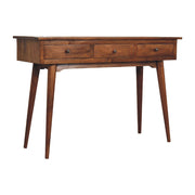 Large 3 Drawer Chestnut Console