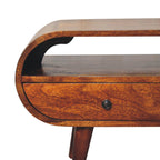 Chestnut Circular TV Stand