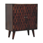 Mini Pineapple Carved Walnut Cabinet