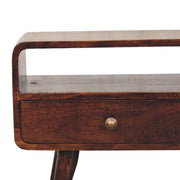 Curved California Walnut Media Unit
